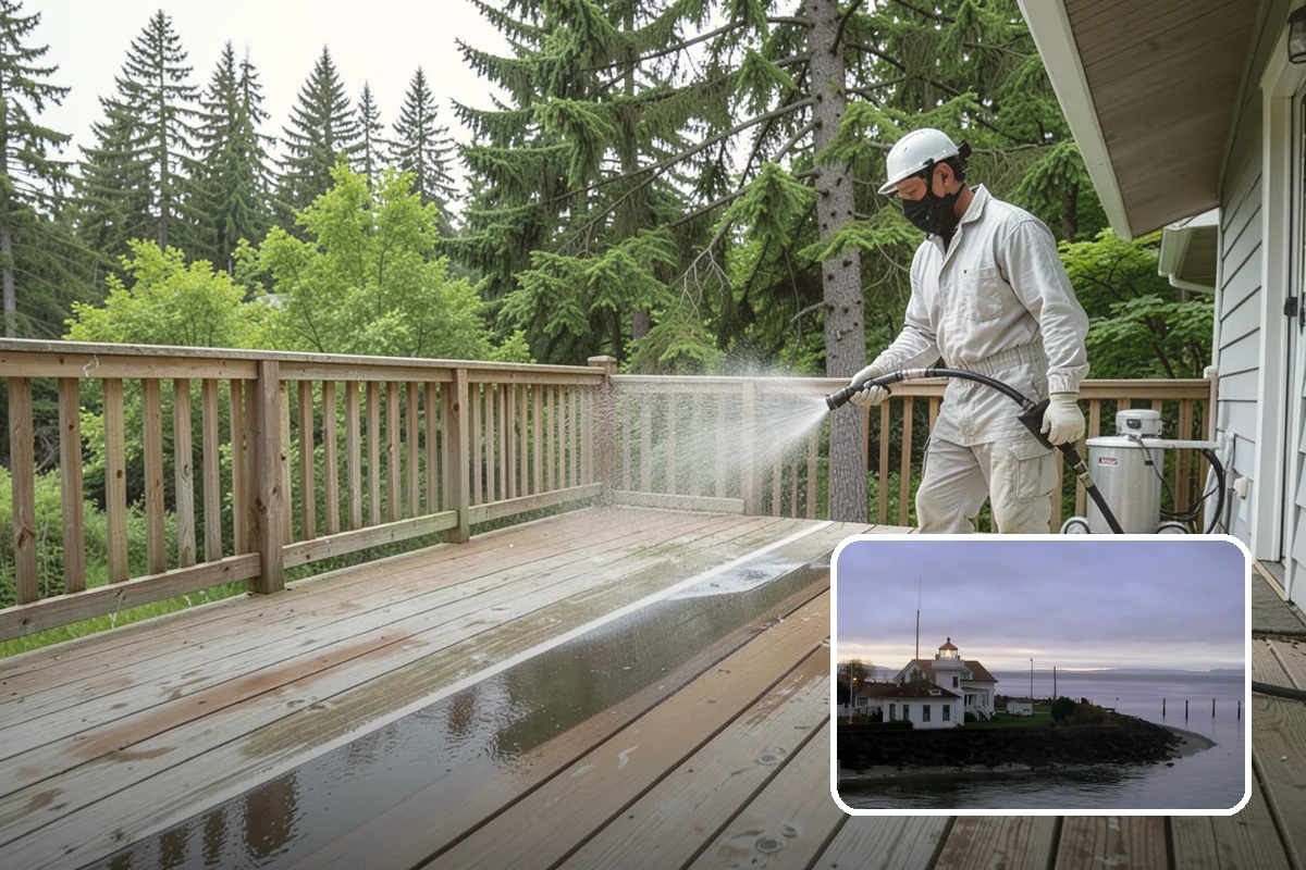 Stain Stripping in Mukilteo, Snohomish County, WA - Removes failing coatings and old sealers cleanly