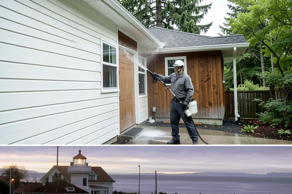 Stain Stripping in Mukilteo, Snohomish County, WA - Ideal in the drier months so the stripped surface can dry fully before new stain or sealer is applied.