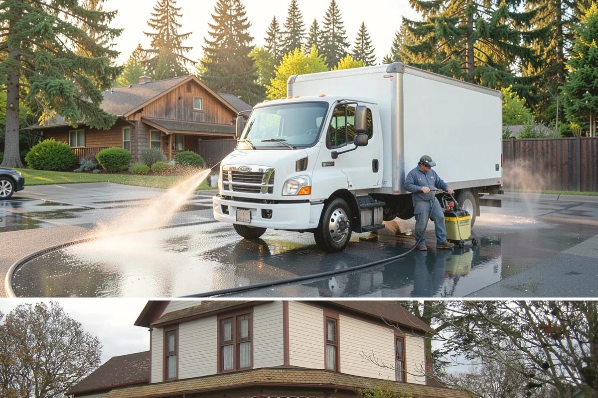 Stain Stripping in Sumner, Pierce County, WA - Ideal in the drier months so the stripped surface can dry fully before new stain or sealer is applied.