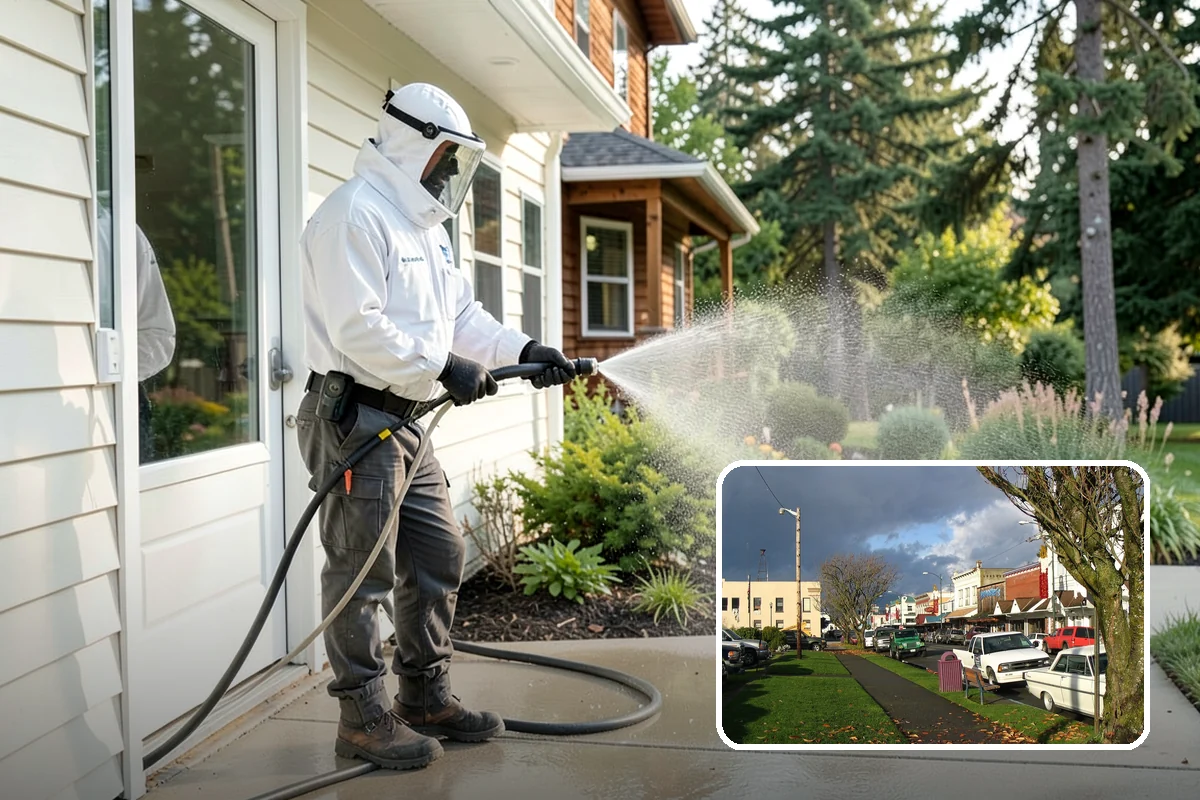 Stair Cleaning in Arlington, Snohomish County, WA - Removes the slick growth that causes stair falls