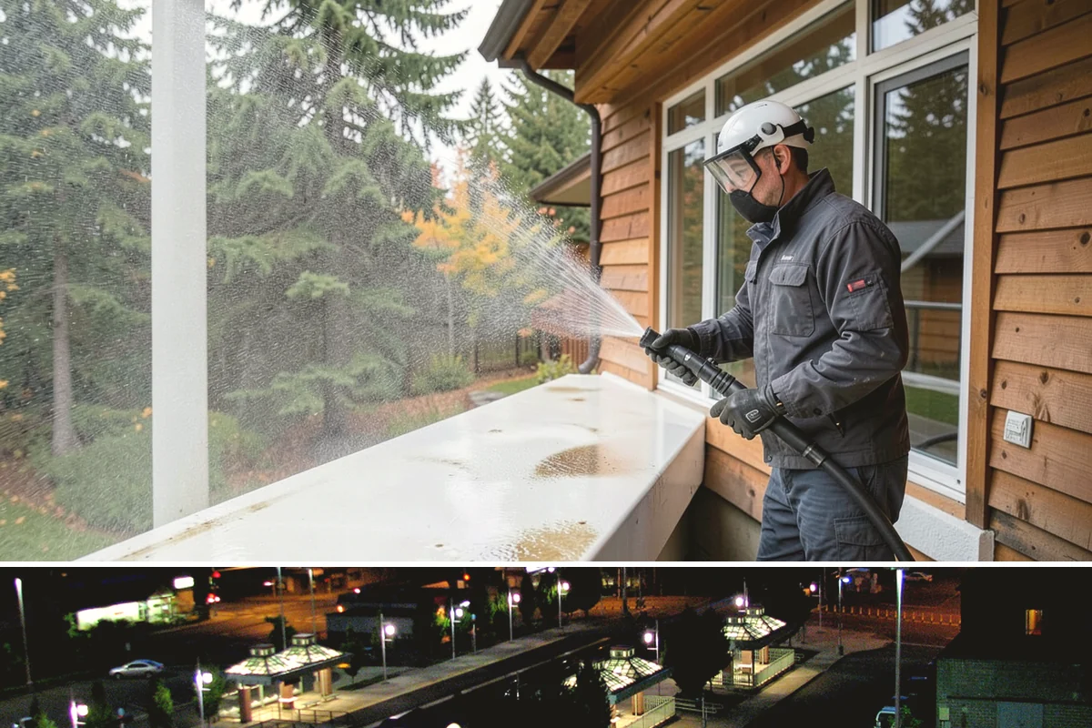 Stair Cleaning in Auburn, King County, WA - Clean exterior stairs before the fall rains return to keep footing safe through winter.
