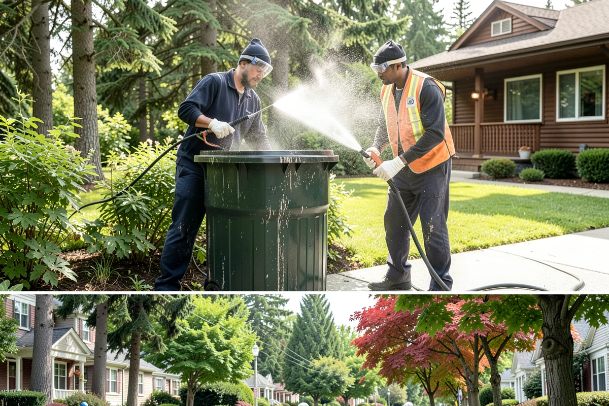 Stair Cleaning in Beaux Arts Village, King County, WA - Clean exterior stairs before the fall rains return to keep footing safe through winter.