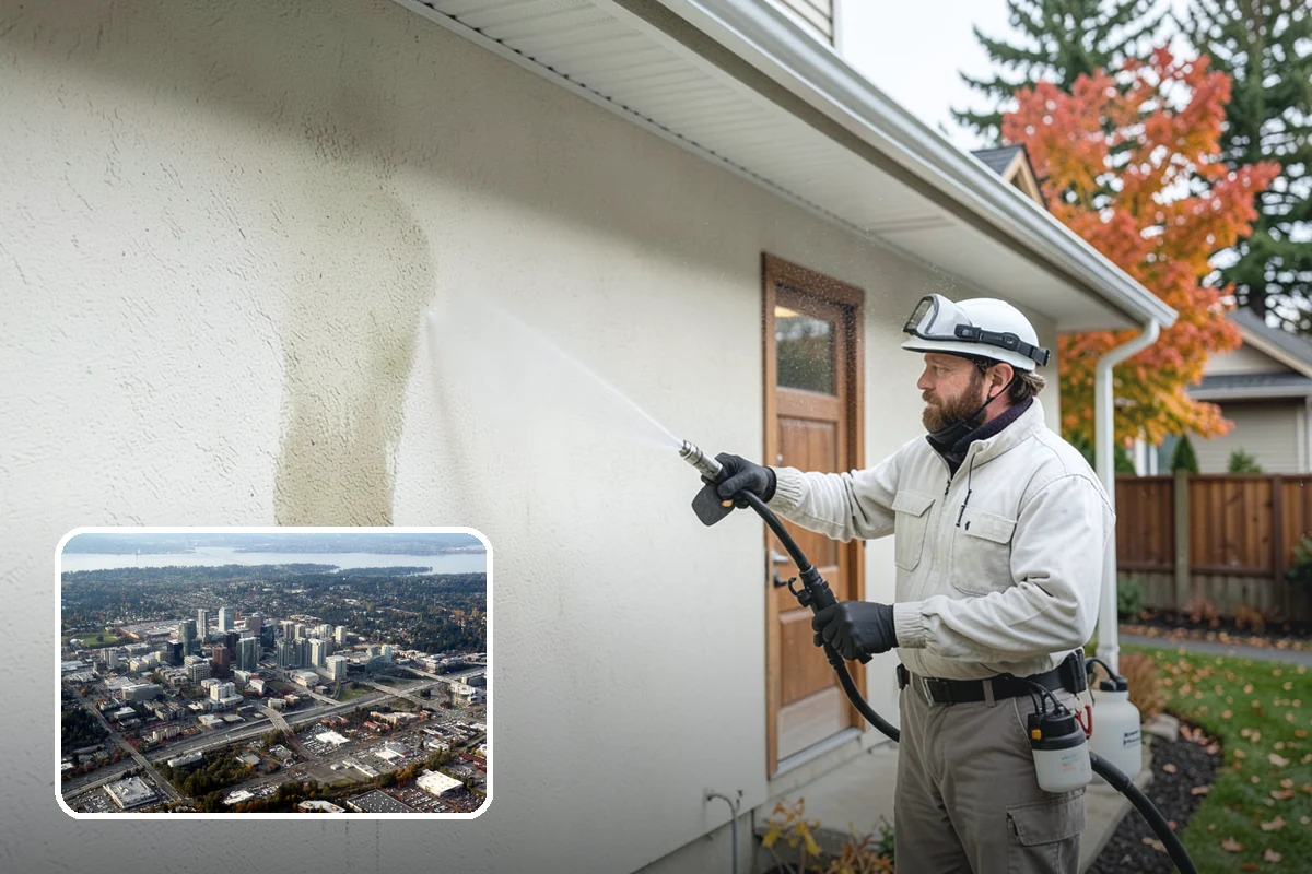 Stair Cleaning in Bellevue, King County, WA - Removes the slick growth that causes stair falls