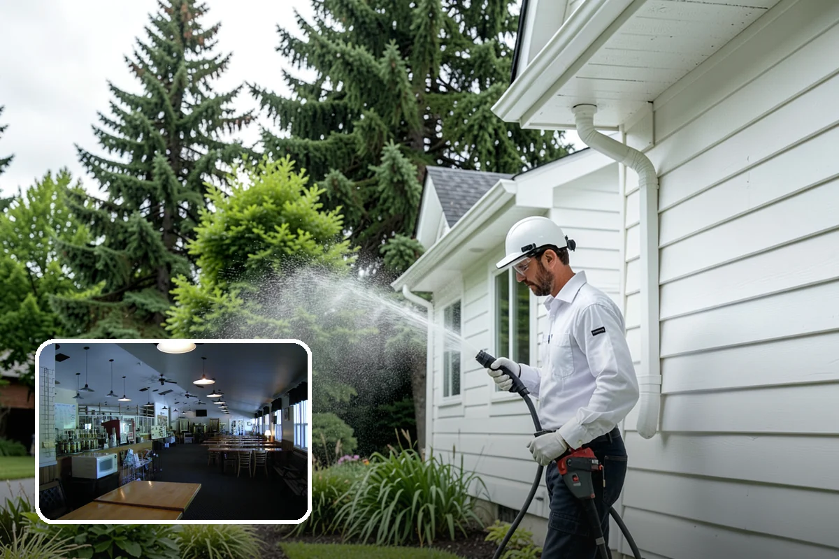 Stair Cleaning in Black Diamond, King County, WA - Removes the slick growth that causes stair falls