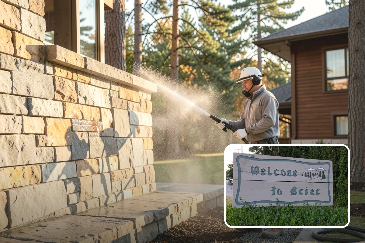 Stair Cleaning in Brier, Snohomish County, WA - Removes the slick growth that causes stair falls