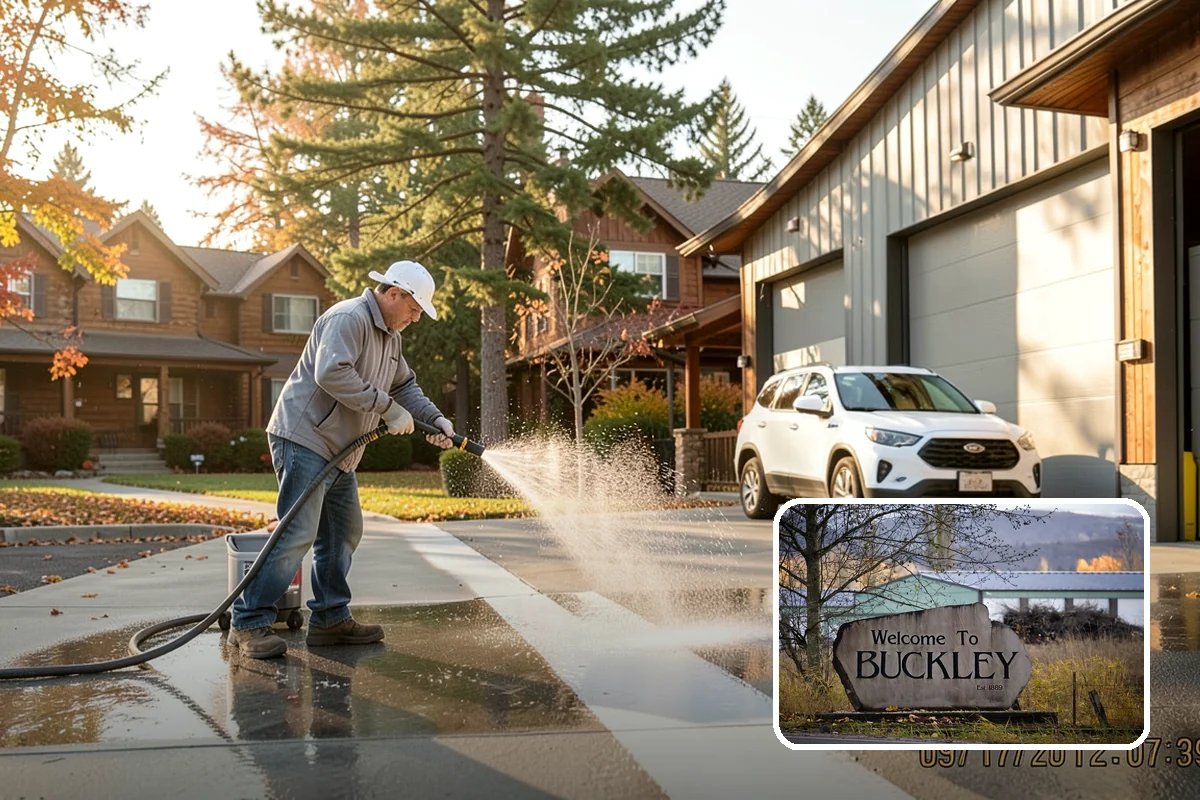 Stair Cleaning in Buckley, Pierce County, WA - Removes the slick growth that causes stair falls