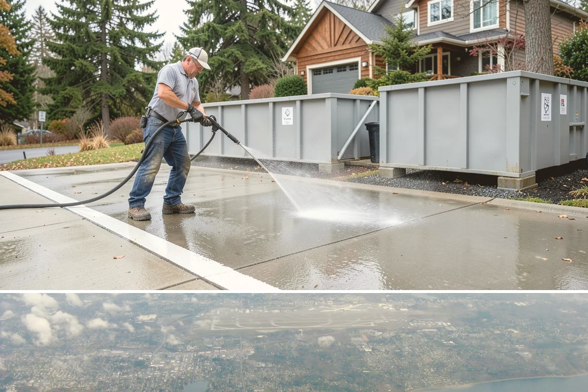 Stair Cleaning in Burien, King County, WA - Clean exterior stairs before the fall rains return to keep footing safe through winter.