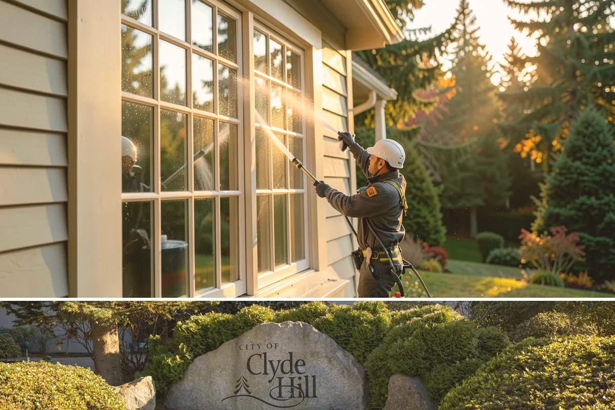 Stair Cleaning in Clyde Hill, King County, WA - Clean exterior stairs before the fall rains return to keep footing safe through winter.