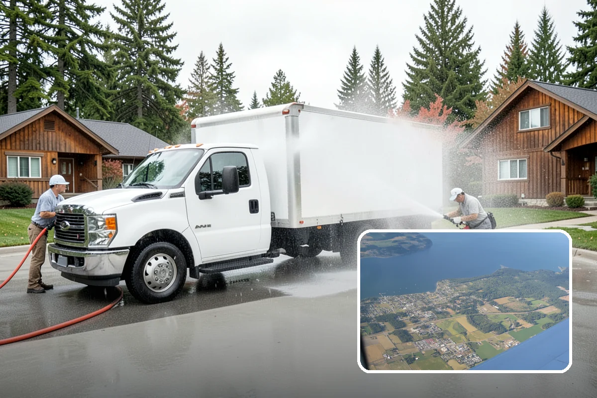Stair Cleaning in Coupeville, Island County, WA - Removes the slick growth that causes stair falls