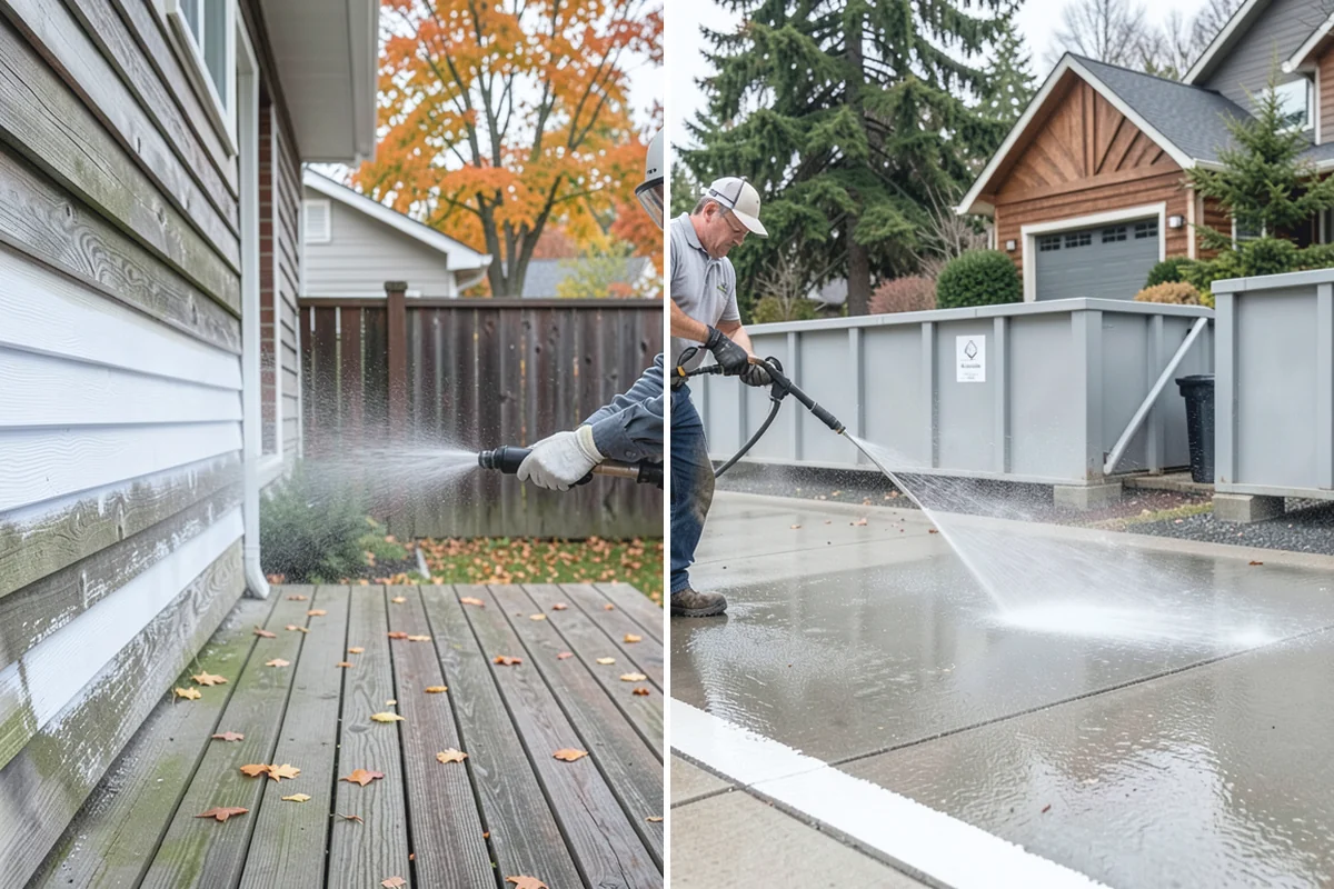 Stair Cleaning in Des Moines, King County, WA - Clear debris and pre-treat treads and risers
