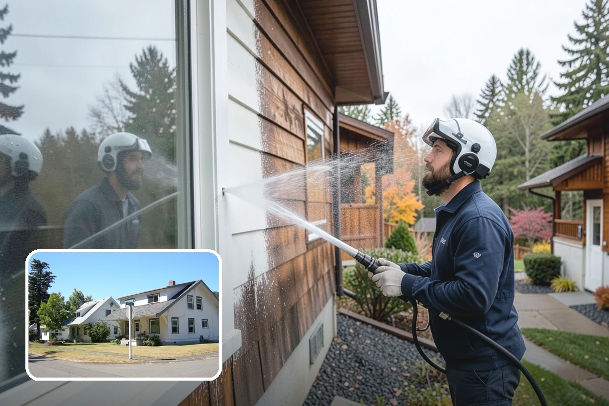 Stair Cleaning in DuPont, Pierce County, WA - Removes the slick growth that causes stair falls