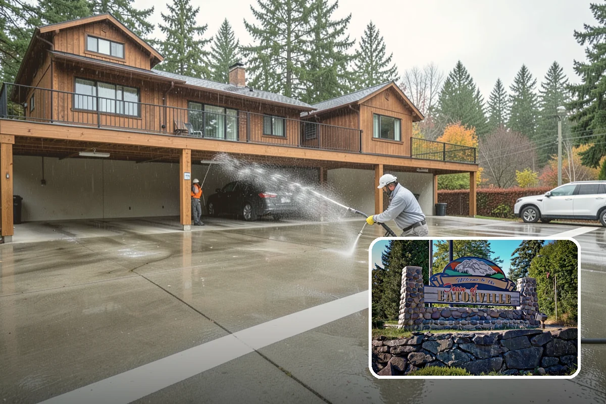 Stair Cleaning in Eatonville, Pierce County, WA - Removes the slick growth that causes stair falls