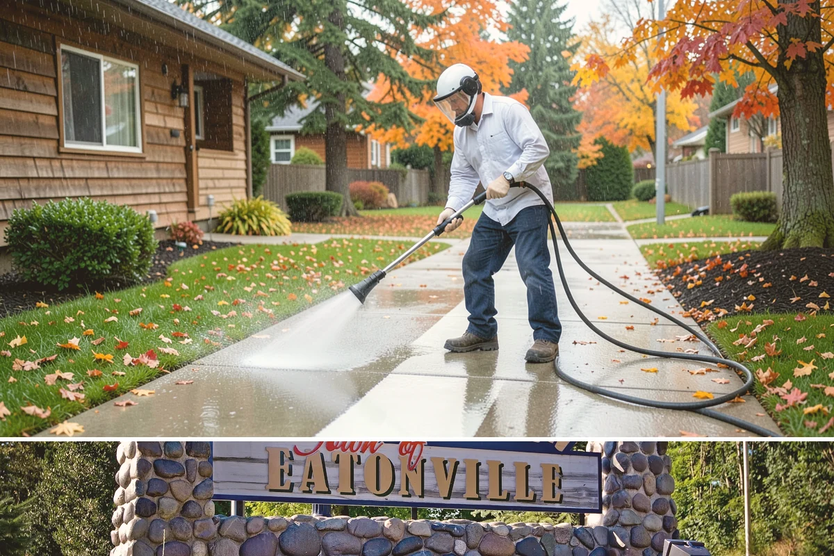 Stair Cleaning in Eatonville, Pierce County, WA - Clean exterior stairs before the fall rains return to keep footing safe through winter.