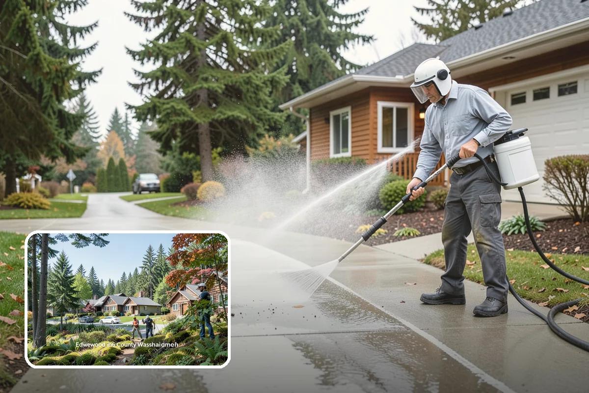 Stair Cleaning in Edgewood, Pierce County, WA - Removes the slick growth that causes stair falls