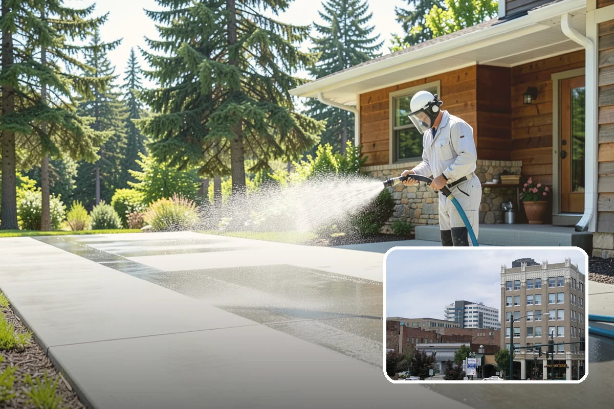Stair Cleaning in Everett, Snohomish County, WA - Removes the slick growth that causes stair falls