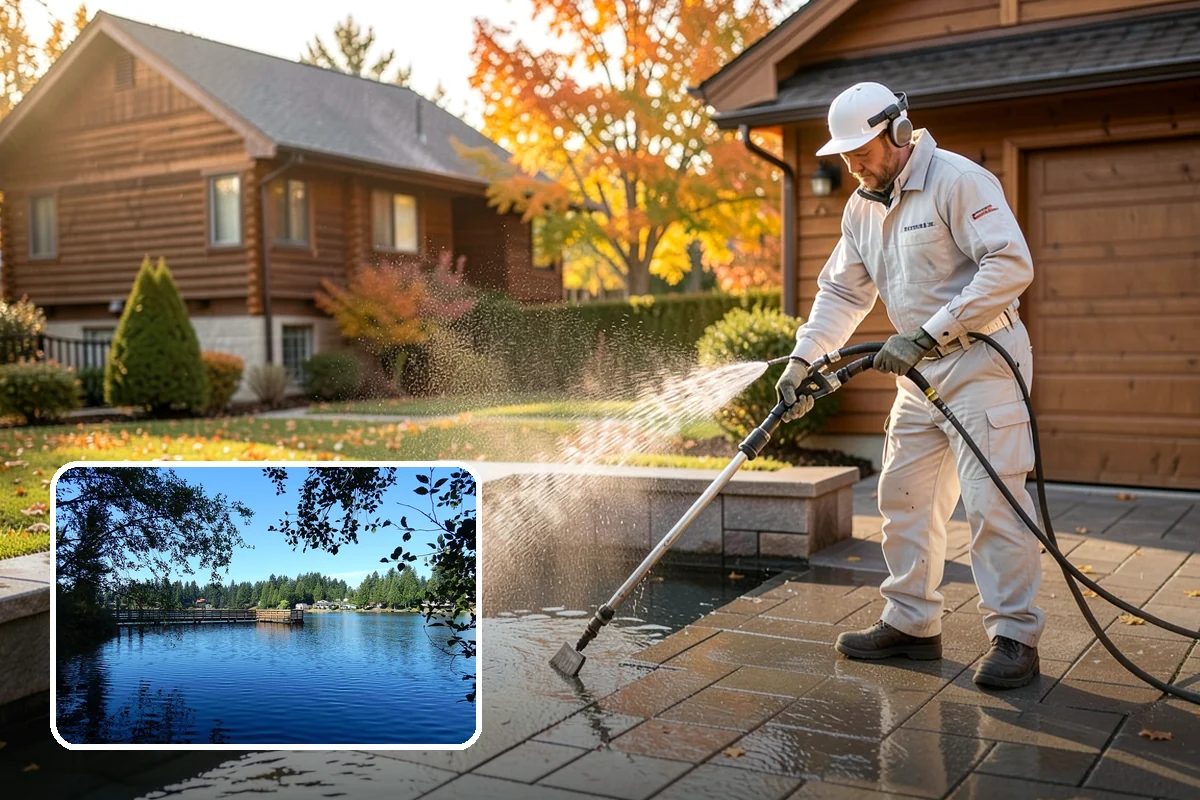 Stair Cleaning in Federal Way, King County, WA - Removes the slick growth that causes stair falls