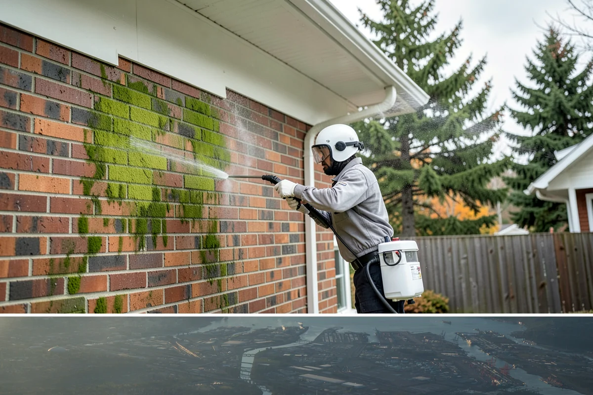 Stair Cleaning in Fife, Pierce County, WA - Clean exterior stairs before the fall rains return to keep footing safe through winter.