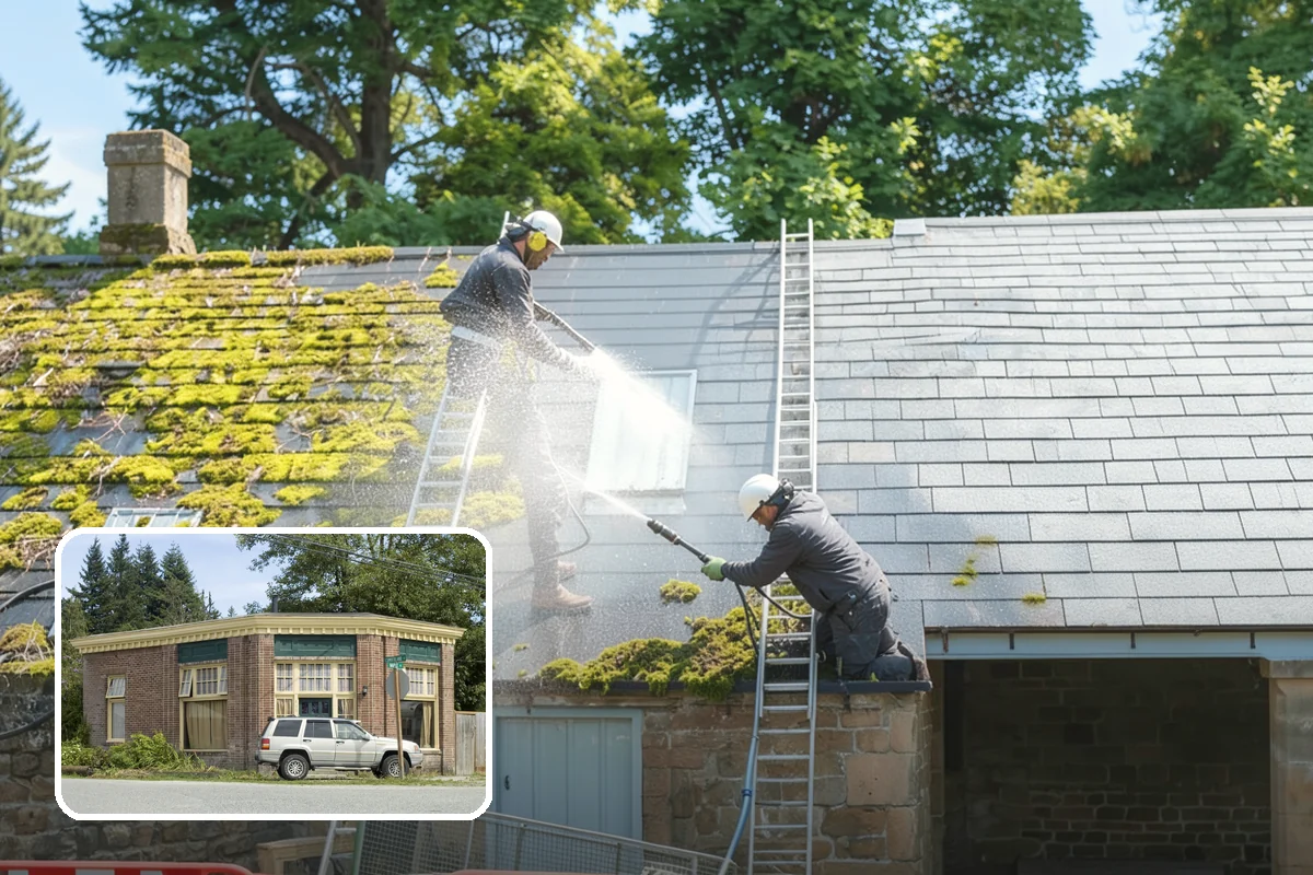 Stair Cleaning in Hamilton, Skagit County, WA - Removes the slick growth that causes stair falls