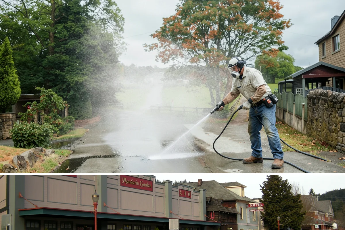 Stair Cleaning in Issaquah, King County, WA - Clean exterior stairs before the fall rains return to keep footing safe through winter.