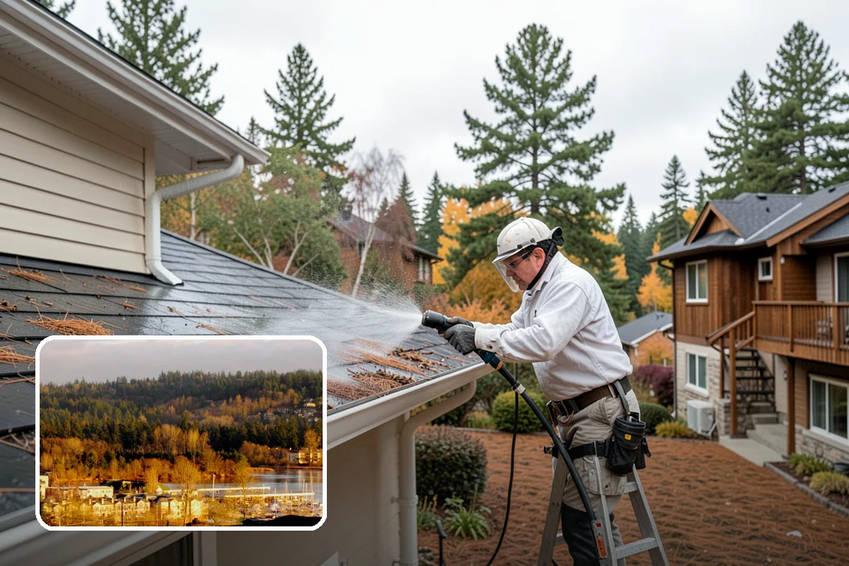 Stair Cleaning in Kenmore, King County, WA - Removes the slick growth that causes stair falls