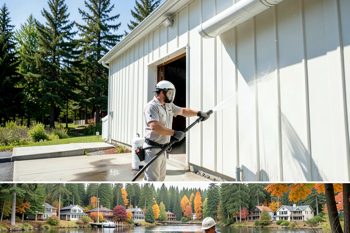 Stair Cleaning in La Conner, Skagit County, WA - Clean exterior stairs before the fall rains return to keep footing safe through winter.