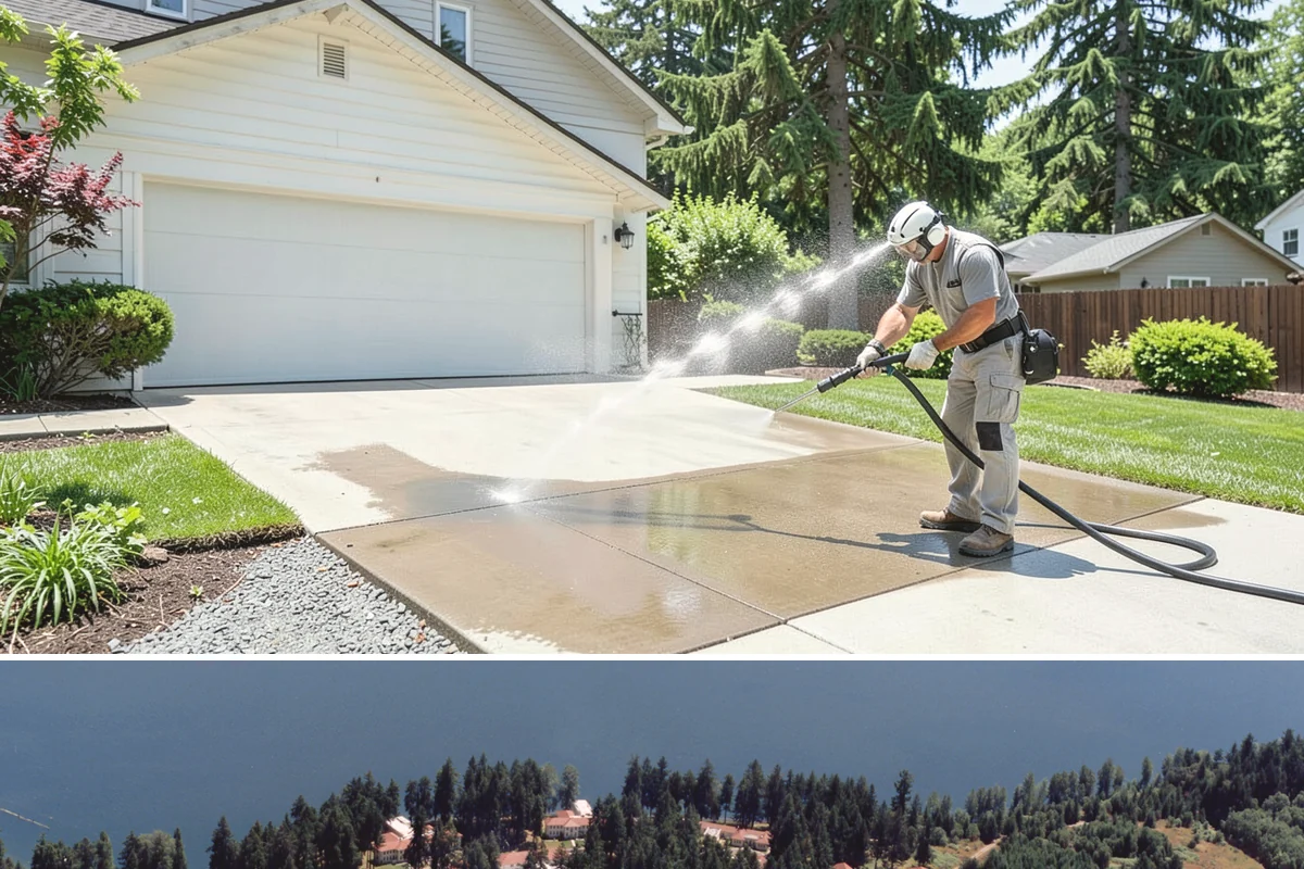 Stair Cleaning in Lakewood, Pierce County, WA - Clean exterior stairs before the fall rains return to keep footing safe through winter.