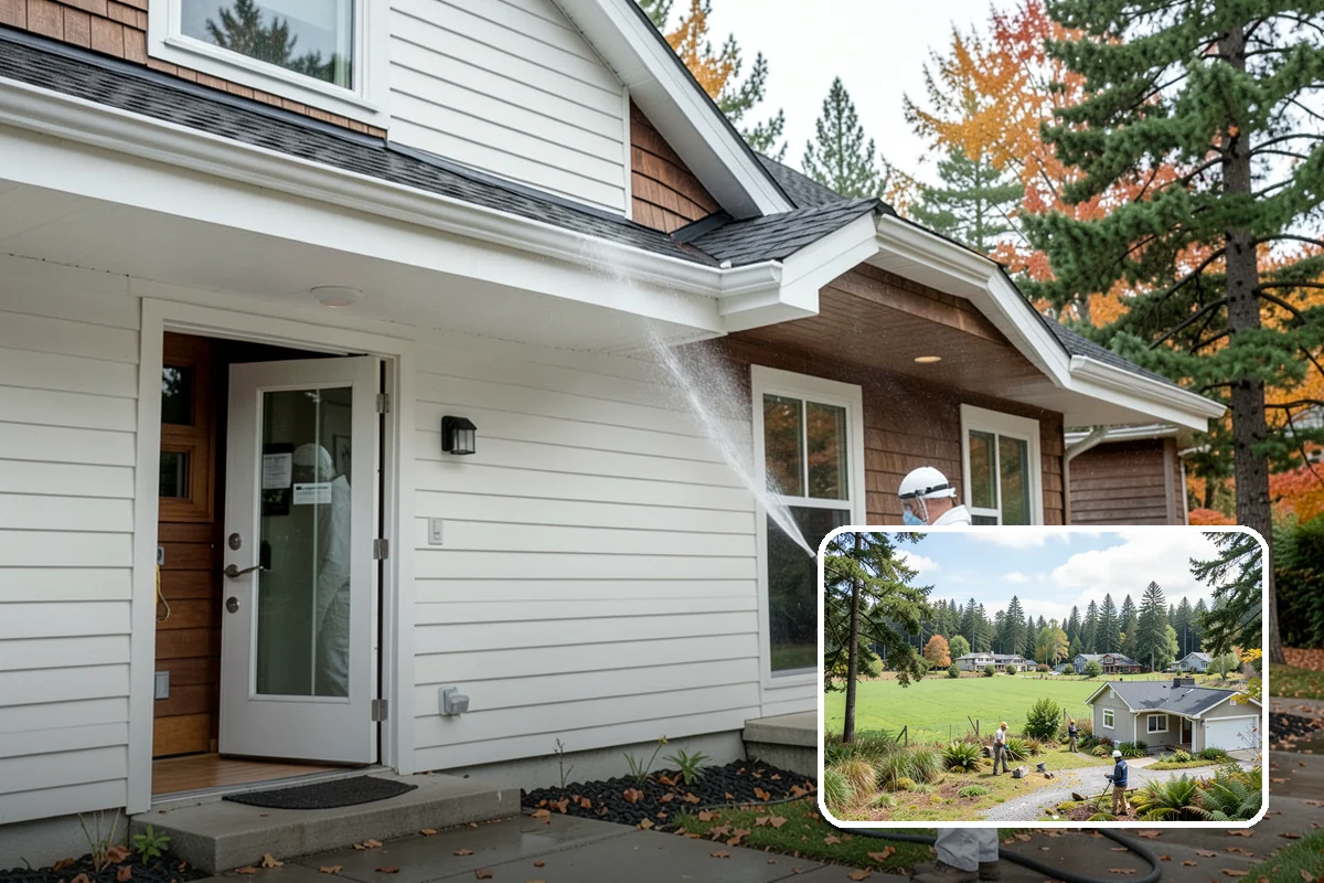 Stair Cleaning in Lyman, Skagit County, WA - Removes the slick growth that causes stair falls