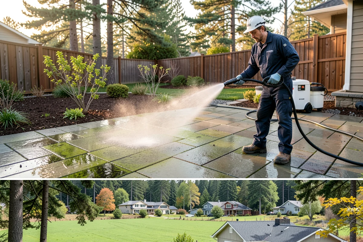 Stair Cleaning in Lyman, Skagit County, WA - Clean exterior stairs before the fall rains return to keep footing safe through winter.