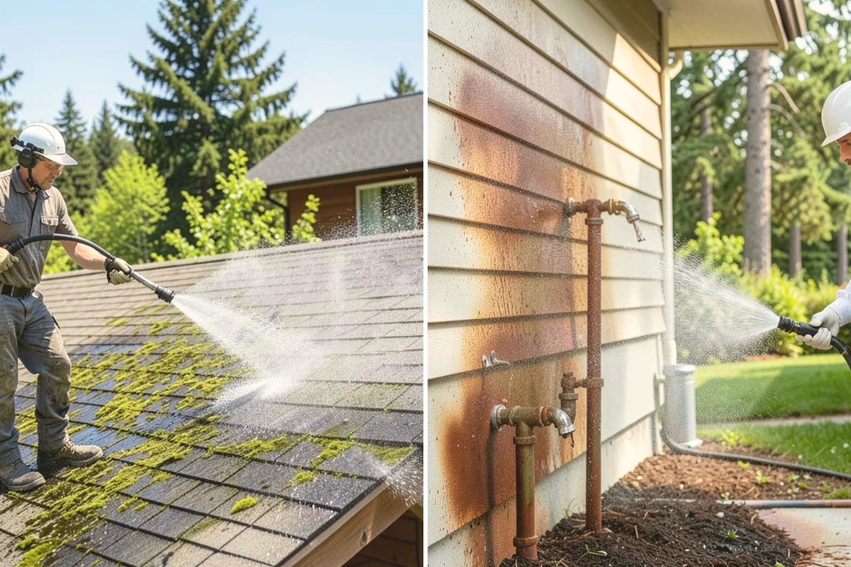 Stair Cleaning in Lynnwood, Snohomish County, WA - Clear debris and pre-treat treads and risers