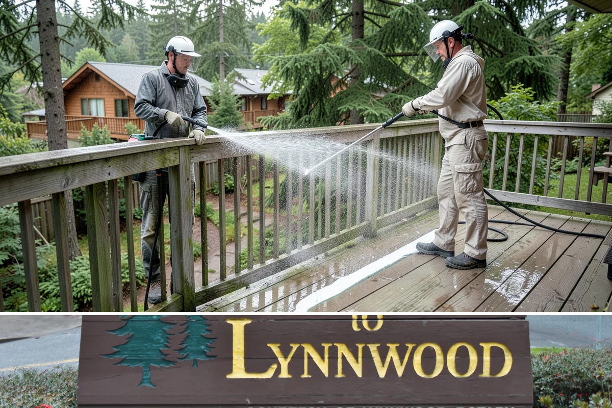 Stair Cleaning in Lynnwood, Snohomish County, WA - Clean exterior stairs before the fall rains return to keep footing safe through winter.