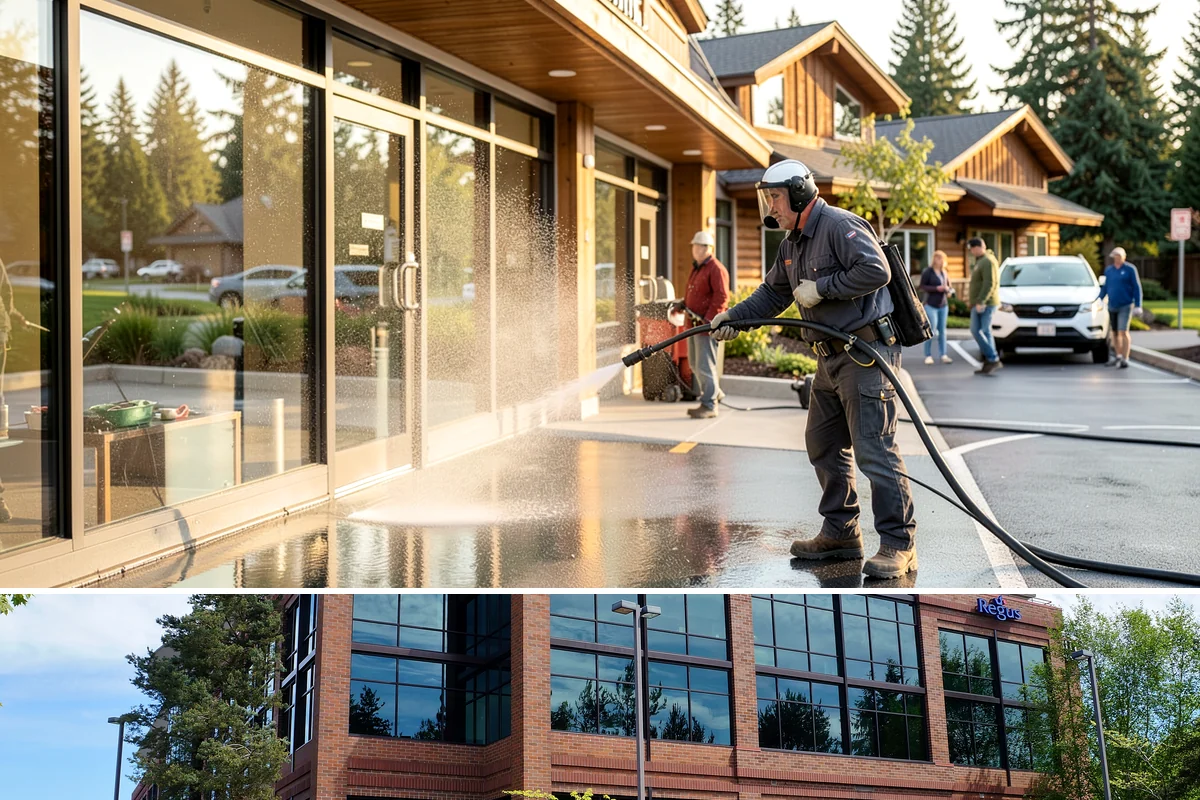Stair Cleaning in Mountlake Terrace, Snohomish County, WA - Clean exterior stairs before the fall rains return to keep footing safe through winter.
