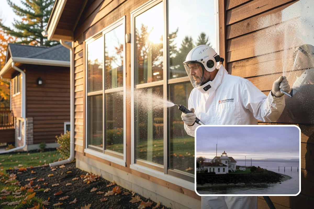 Stair Cleaning in Mukilteo, Snohomish County, WA - Removes the slick growth that causes stair falls
