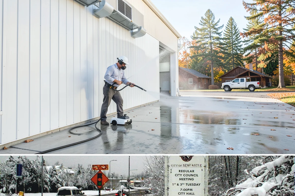Stair Cleaning in Newcastle, King County, WA - Clean exterior stairs before the fall rains return to keep footing safe through winter.