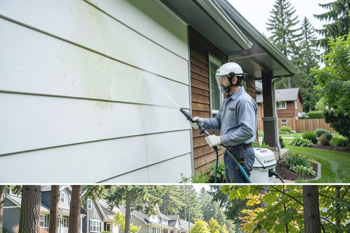 Stair Cleaning in Normandy Park, King County, WA - Clean exterior stairs before the fall rains return to keep footing safe through winter.