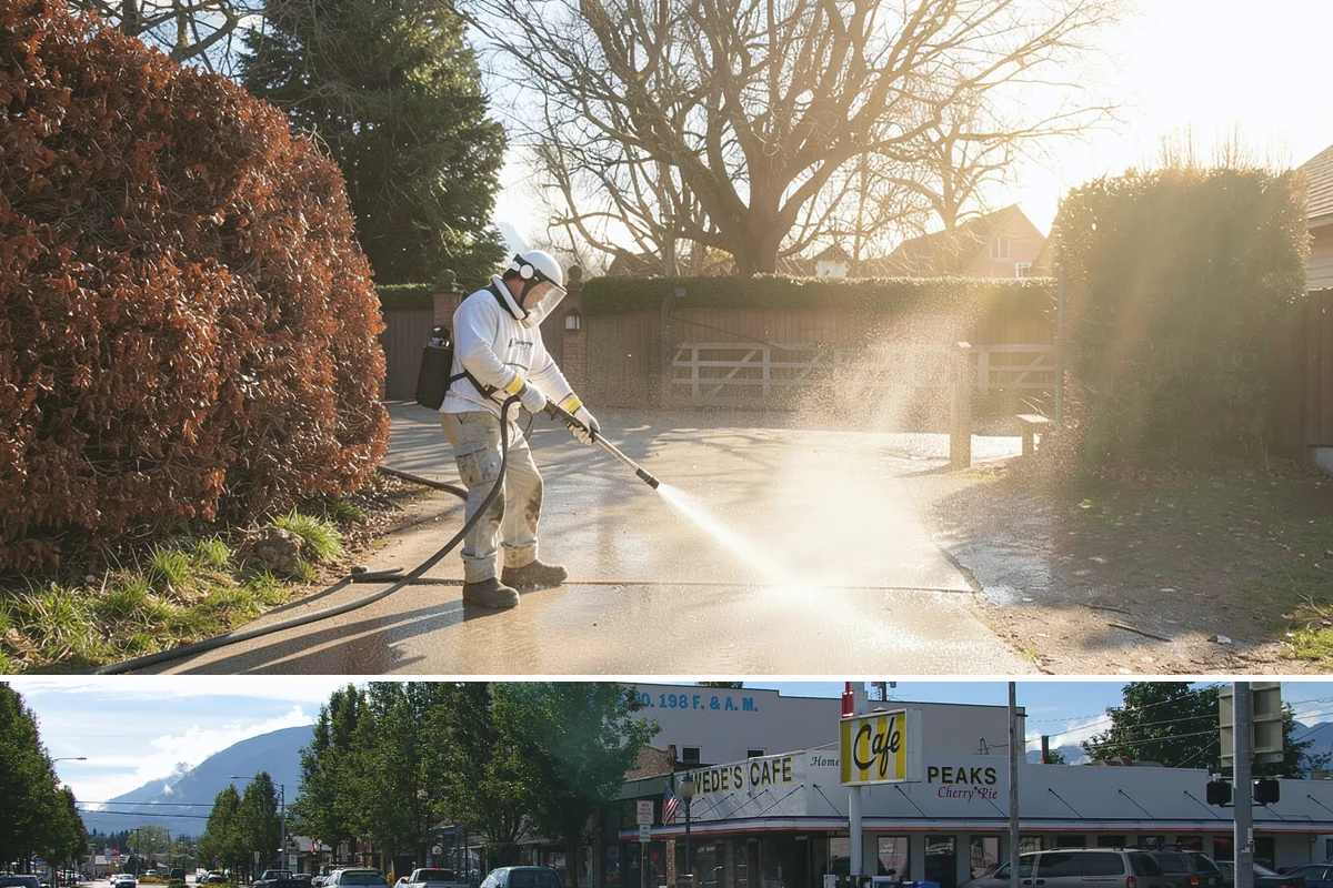 Stair Cleaning in North Bend, King County, WA - Clean exterior stairs before the fall rains return to keep footing safe through winter.