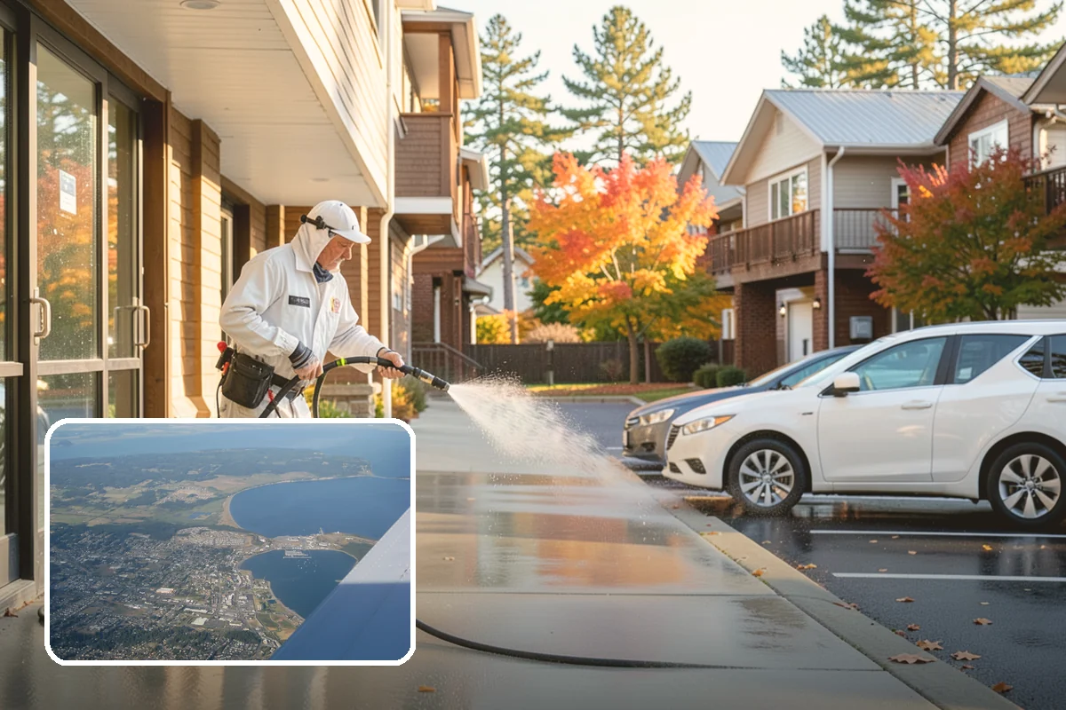 Stair Cleaning in Oak Harbor, Island County, WA - Removes the slick growth that causes stair falls