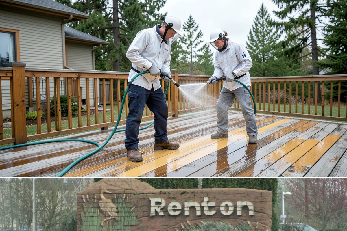 Stair Cleaning in Renton, King County, WA - Clean exterior stairs before the fall rains return to keep footing safe through winter.