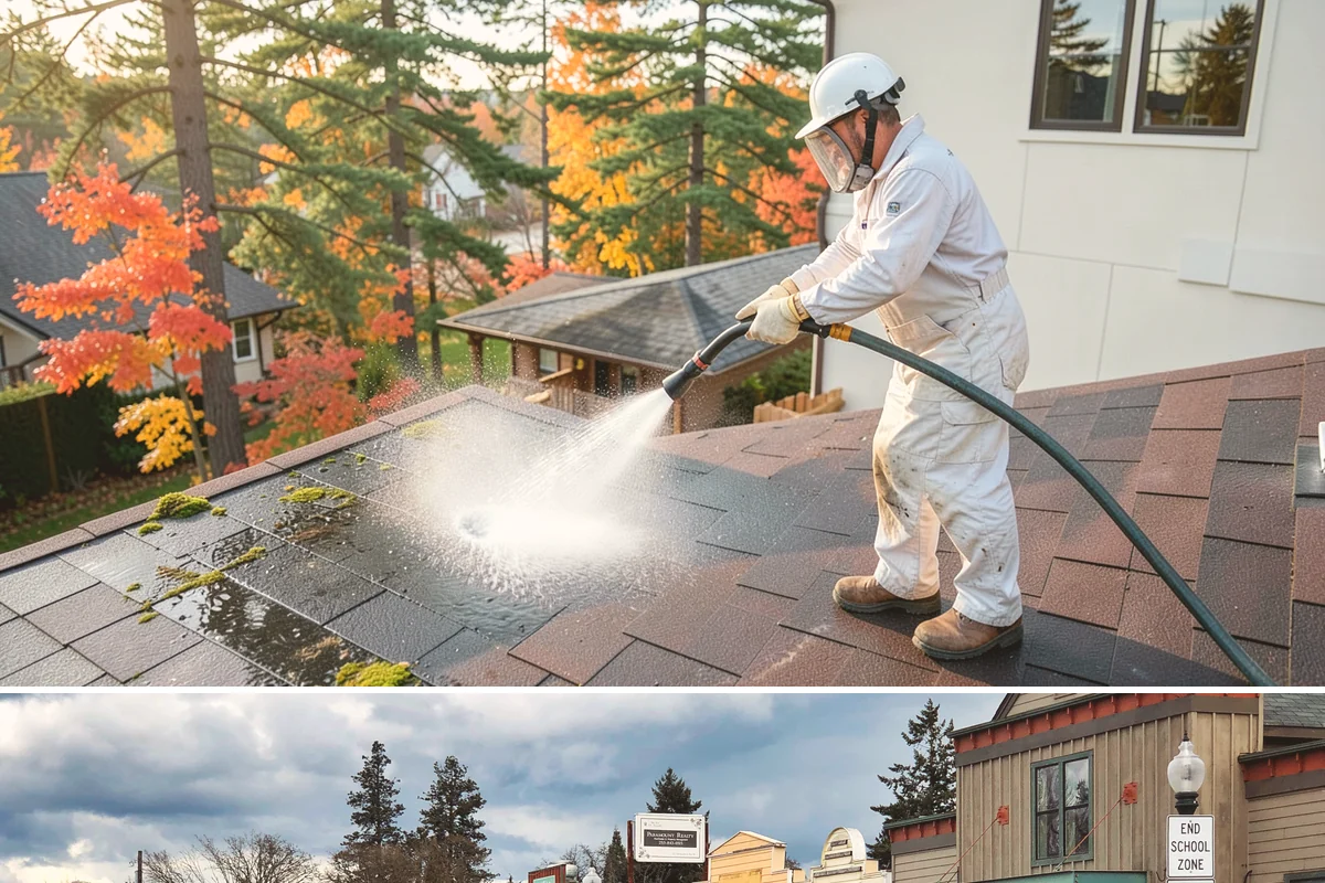 Stair Cleaning in Roy, Pierce County, WA - Clean exterior stairs before the fall rains return to keep footing safe through winter.