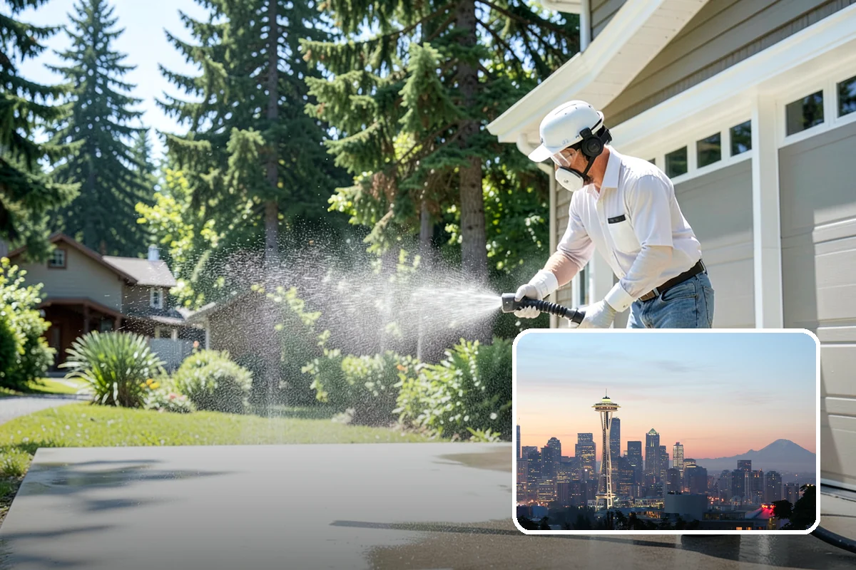 Stair Cleaning in Seattle, King County, WA - Removes the slick growth that causes stair falls