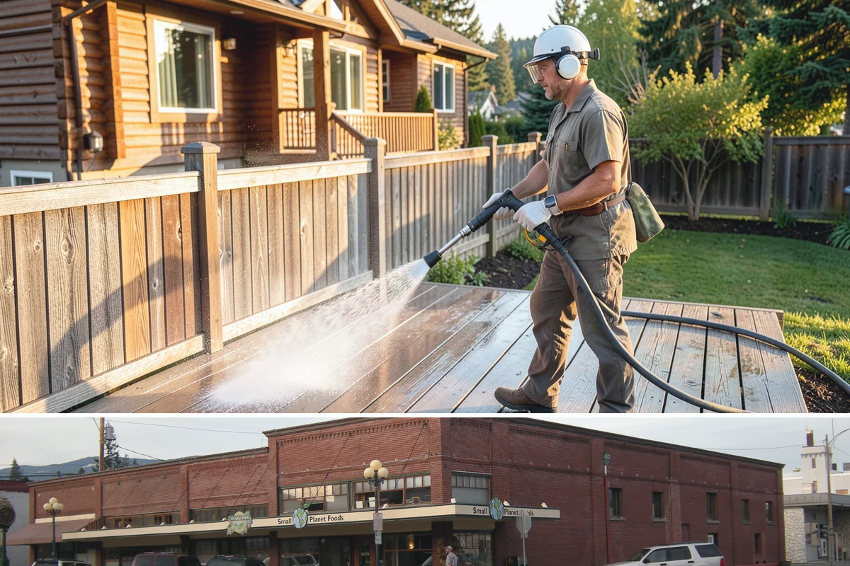 Stair Cleaning in Sedro-Woolley, Skagit County, WA - Clean exterior stairs before the fall rains return to keep footing safe through winter.