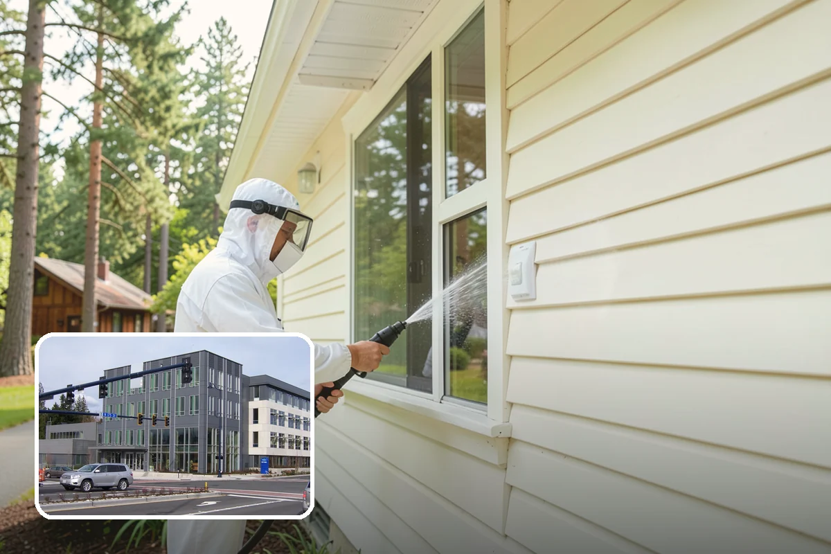 Stair Cleaning in Shoreline, King County, WA - Removes the slick growth that causes stair falls