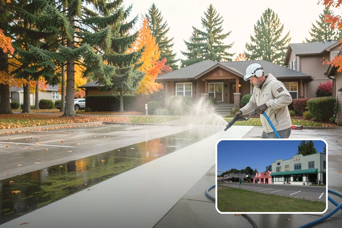 Stair Cleaning in Snoqualmie, King County, WA - Removes the slick growth that causes stair falls