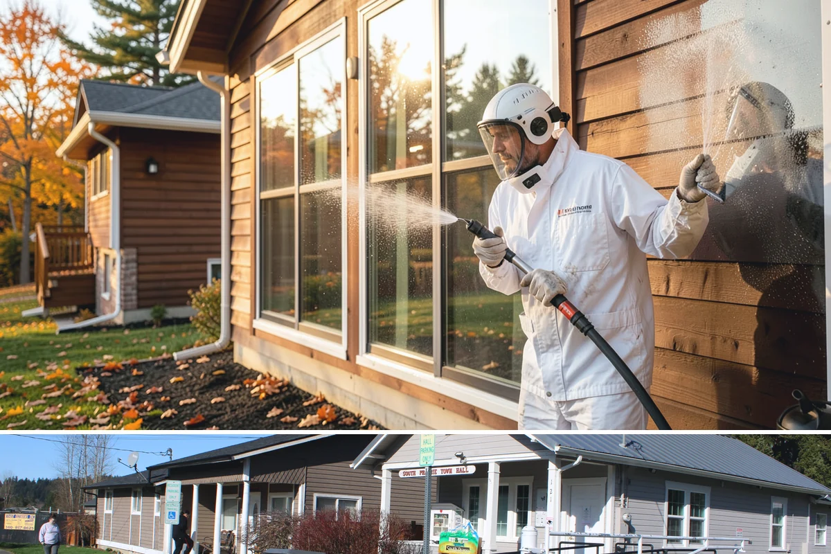 Stair Cleaning in South Prairie, Pierce County, WA - Clean exterior stairs before the fall rains return to keep footing safe through winter.