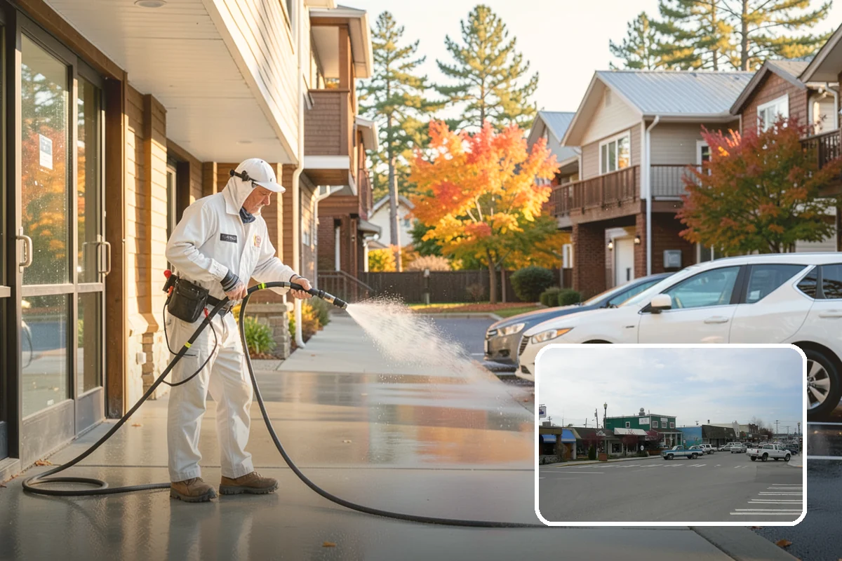 Stair Cleaning in Stanwood, Snohomish County, WA - Removes the slick growth that causes stair falls