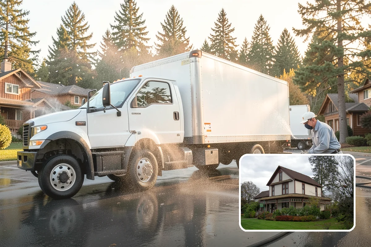 Stair Cleaning in Sumner, Pierce County, WA - Removes the slick growth that causes stair falls