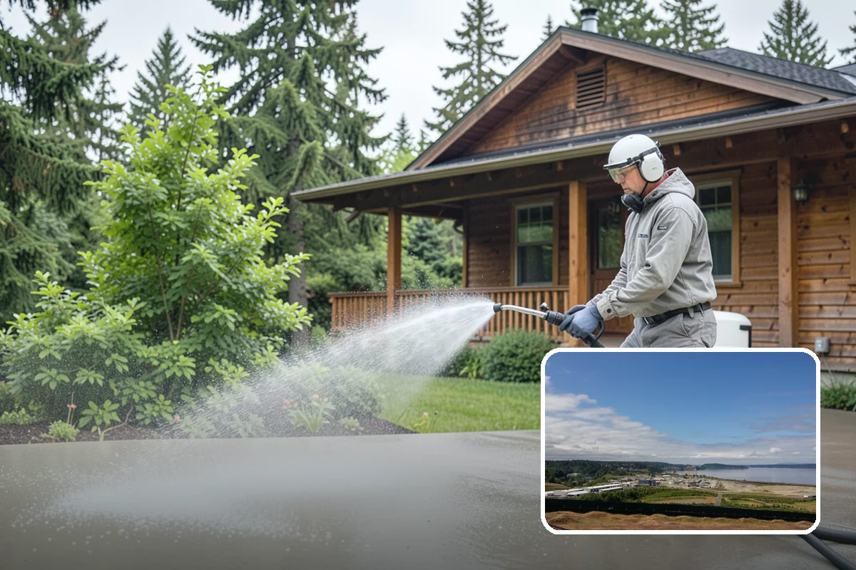 Stair Cleaning in University Place, Pierce County, WA - Removes the slick growth that causes stair falls