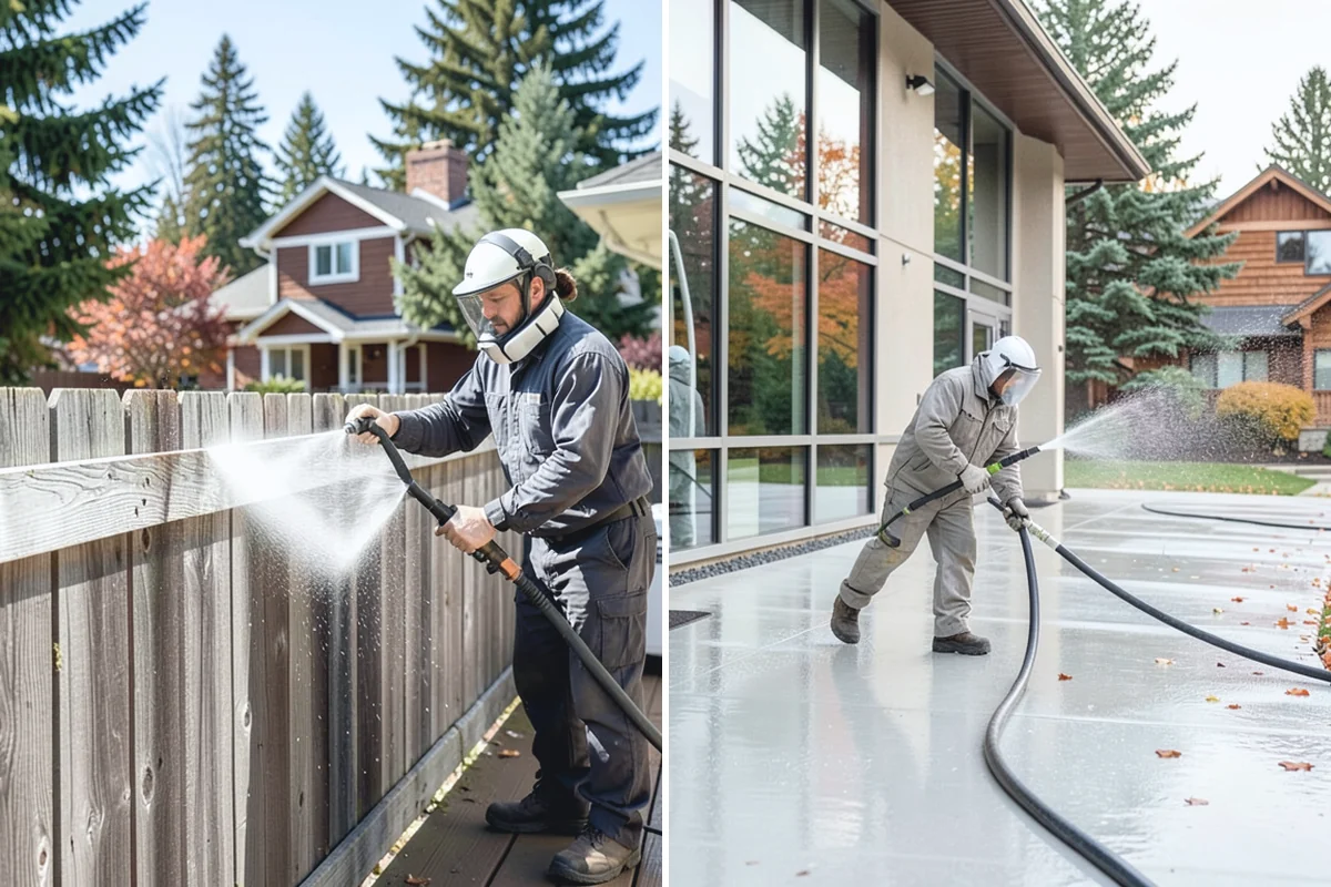 Stair Cleaning in Wilkeson, Pierce County, WA - Clear debris and pre-treat treads and risers