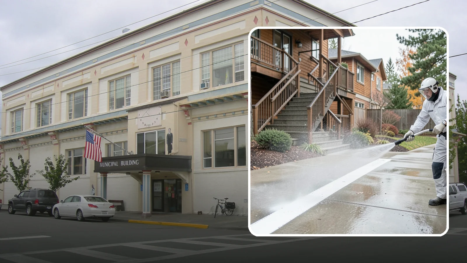 Stairwell Cleaning in Anacortes, Skagit County, WA - Detailed cleaning of commercial and multi-level stairwells that removes grime, spills, and slick buildup from high-traffic steps...