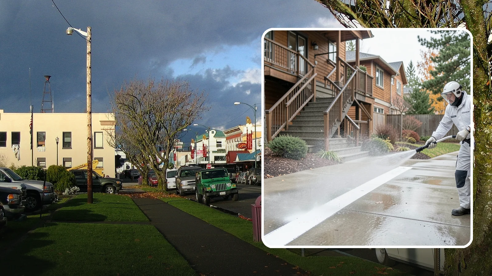 Stairwell Cleaning in Arlington, Snohomish County, WA - Detailed cleaning of commercial and multi-level stairwells that removes grime, spills, and slick buildup from high-traffic steps...