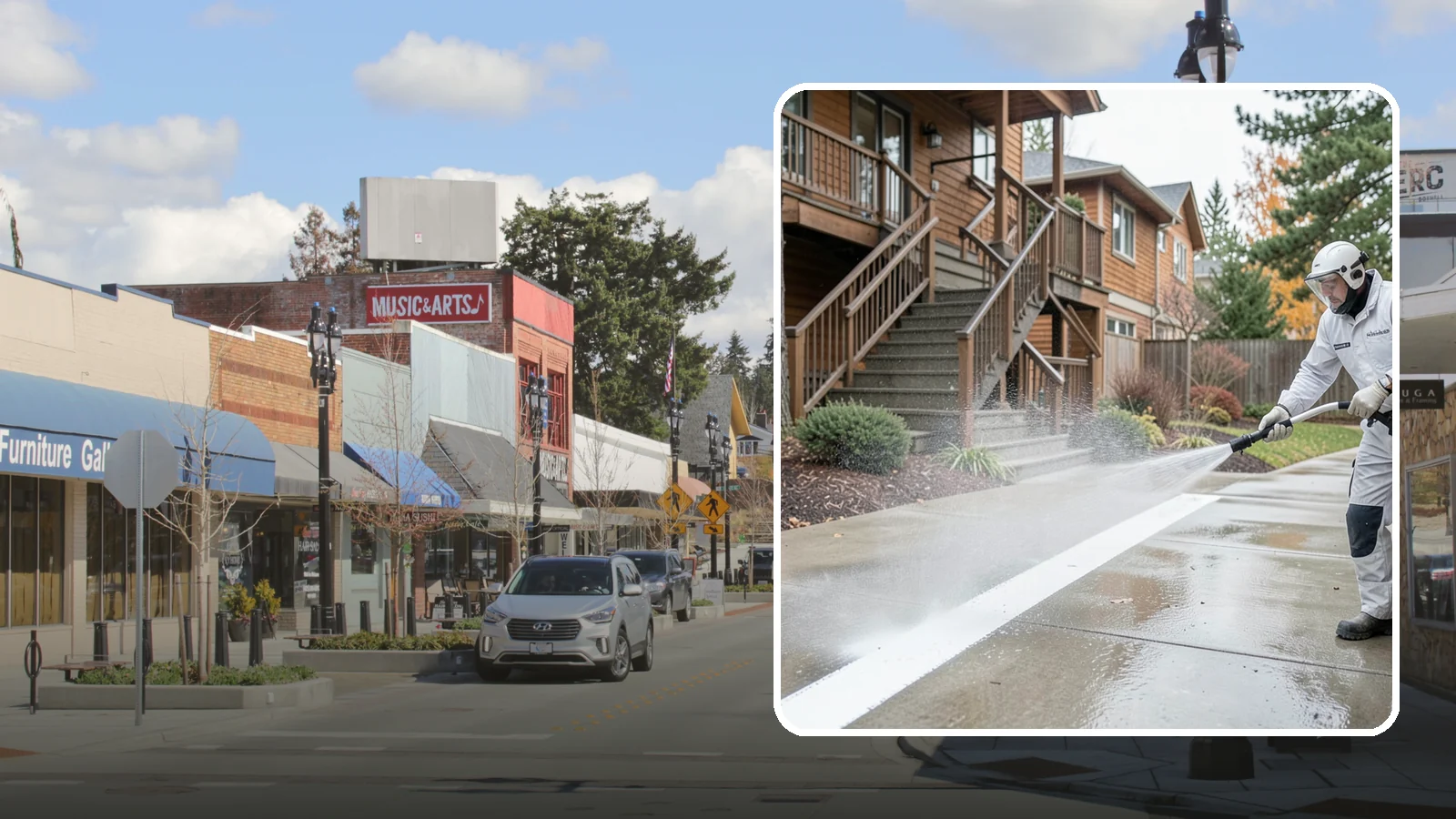 Stairwell Cleaning in Bothell, King County, WA - Detailed cleaning of commercial and multi-level stairwells that removes grime, spills, and slick buildup from high-traffic steps...